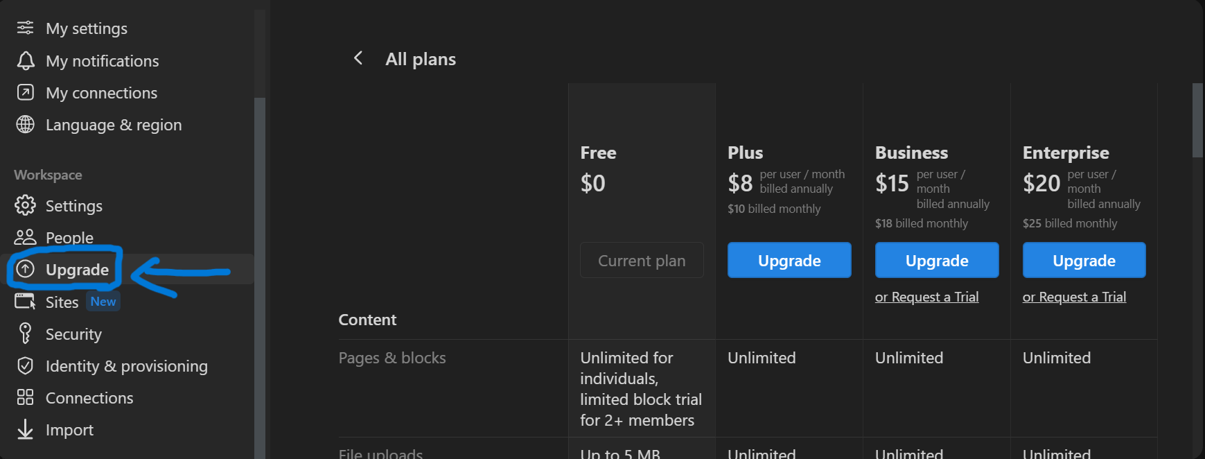 【Notion】5分鐘教你取得Notion教育版資格! 點擊upgrade2